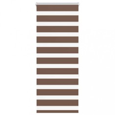 vidaXL Jaluzea tip zebra maro lățime țesătură 55,9 cm poliester