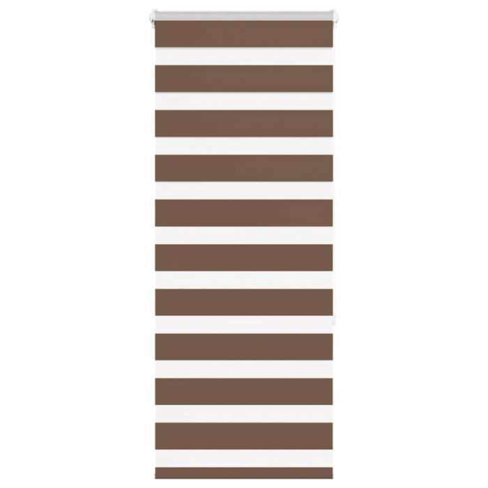 Jaluzea tip zebra maro lățime țesătură 50,9 cm poliester