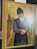 Icoana Sf&acirc;ntul Paisie Aghioritul 19x25 cm, lemn de tei
