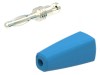 Conector banană 2mm 10A 30VAC 60VDC albastru nichelat