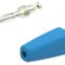 Conector banană 2mm 10A 30VAC 60VDC albastru nichelat