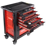 Yato YT-55290 - Dulap pentru scule 980x770x462 mm 7 compartimente 211 scule incluse banc de lucru