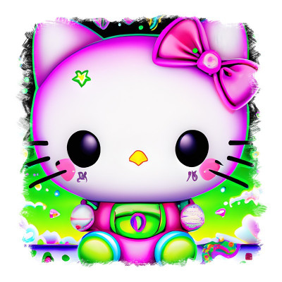Sticker decorativ Hello Kitty, Roz, 55 cm, 11452ST foto