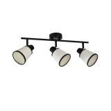 Aplica Modernă Blade PL3 Klausen 3xE14 Alb Negru 16x50x22 cm Corp Iluminat Metal Textil Design Elegant Ideal Pentru Living Hol Sau Dormitor