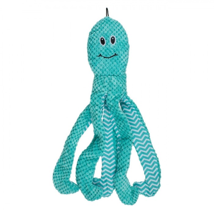 Jucărie C&acirc;ine, Caracatiță Plus, Poliester, Turcoaz, 43cm
