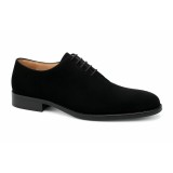 Pantofi barbati eleganti din piele naturala intoarsa de culoare neagra Donatto GKR200NV