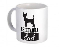 Chihuahua TATAL : Cadou Halba : Caine Silueta Cup Amuzant Animal Tata Animal foto
