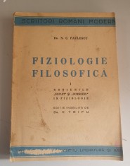 N. C. Paulescu - Fiziologie filosofica - 1944 foto