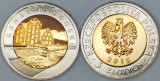 POLONIA 5 ZLOTI 2015 , BIMETAL , Canal BYDGOSZCZ , XF + / a UNC , KM 926