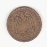 Spania 1 peseta 1953 - Francisco Franco., Europa, Bronz-Aluminiu