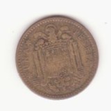 Spania 1 peseta 1953 - Francisco Franco., Europa, Bronz-Aluminiu