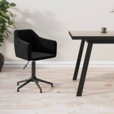 Cumpara ieftin Scaun de bucătărie pivotant, negru, catifea
