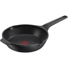 Tigaie grill Tefal Robusto, 26 cm, inductie, invelis antiaderent din titan, aluminiu turnat, indicator Thermo-Signal, margini turnare, maner lateral i