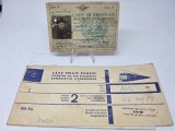 Legitimatie veche CFR, anii '50 + Bilet de tren vechi, international.