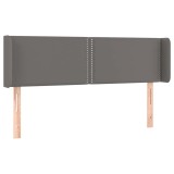 Cumpara ieftin Tablie de pat cu aripioare gri 147x16x78/88 cm piele ecologica