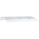 Copertina Marchiza Modulara 360x80 cm, Policarbonat Transparent, Protectie Ploaie Grindina, Alb