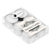 Lum&acirc;nări Parfumate Tip Pastilă, Set 6 Bucăți, Aromă Iasomie, Timp Ardere 7-8 Ore, Diametru 3.8 cm, &Icirc;nălțime 2.5 cm, Alb, Oem