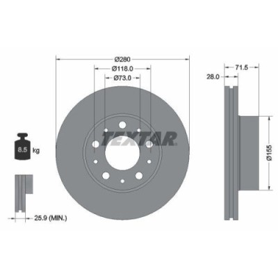 Set disc frana Citroen Jumper 2 Box 04.06-, Jumper 2 Bus 04.06-, Jumper 2 04.06-; Fiat Ducato Box ( 250) 07.06-, Ducato Bus (250) 07.06-, Ducato (250 foto