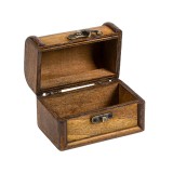 Cufar decorativ depozitare, 11x7x8 cm, Lemn, ATU-084741, Maro, Oem