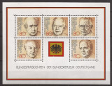 GERMANIA 1982 PRESEDINTII R.D.G. ( bloc dantelat ) MNH, Nestampilat