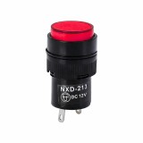 Indicator LED de panou din plastic, 16mm, 2 pini, rosu, 12V DC, IP20, FL1P-16NJ-1-RED