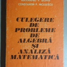 Culegere de probleme de algebra si analiza matematica - A. Leonte, C. Niculescu