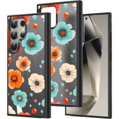 Hus&Auml; pentru samsung galaxy s25 ultra, flower 12, protec&Egrave;ie camer&Auml;, anti&Egrave;oc, design slim, negru