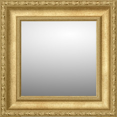 Oglinda decorativa, 30 x 30 cm, rama plastic, auriu, CB2270 foto