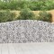 vidaXL Coșuri gabion arcuite 3 buc, 400x30x100/120 cm fier galvanizat 3145827