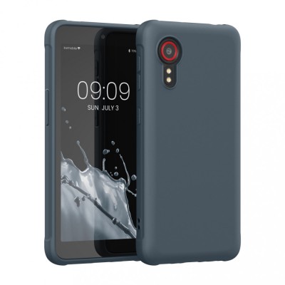 Husa Kwmobile pentru Samsung Galaxy Xcover 5, Silicon, Albastru, 54536.202 foto