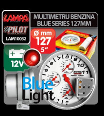 Ceas multimetru benzina 4in1, Blue 127mm - CMB123 foto