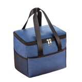 Geanta termica flippy pentru pranz, compartimente telefon si tacamuri, multifunctionala, impermeabila, 24x18x21 cm, albastru