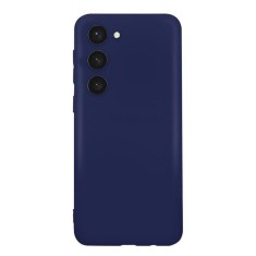 Husa compatibila cu samsung galaxy s23 plus, matte efect, camera ultra safe, htpmag, albastru