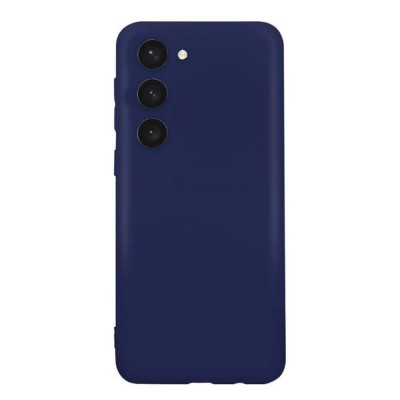 Husa compatibila cu samsung galaxy s23 plus, matte efect, camera ultra safe, htpmag, albastru foto