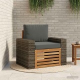 vidaXL Canapea Medie pentru Exterior Lemn Solid de Acacia natural 3438926