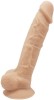 Dildo Thermo Reactive Silicon cu Memorie Dubla Densitate Natural 17.5 cm