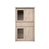 Cumpara ieftin Vitrina pal melaminat natur stejar sonoma Norty 87x40x154 cm