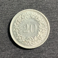 Moneda 20 rappen 1974 Elvetia