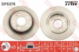 Disc frana MERCEDES A-CLASS (W176) (2012 - 2016) TRW DF6376