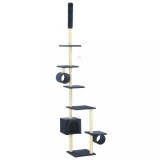 Cumpara ieftin Ansamblu pisici, stalpi funie sisal 260 cm, Bleumarin
