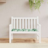 vidaXL Pernă bancă de grădină model frunze, 120x50x4 cm, textil oxford