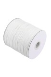 Ață de poliester ceară, moale și netedă, diametru 1.5mm &ndash; alb, 172 de iarde