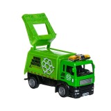 Masina de gunoi cu schelet metalic, 1:55, Verde, ATU-082309, Plastic, Oem