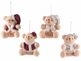 Cumpara ieftin Set 8 ornamente brad Ursuleti textil multicolor 10.5x8x13 cm