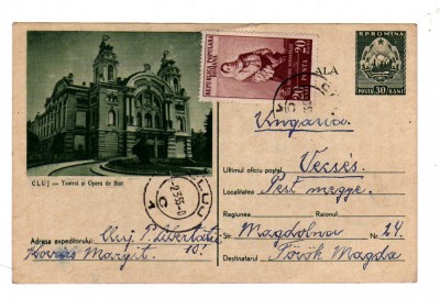CP CLUJ TEATRUL SI OPERA RPR FRANCATURA MIXTA MARCA FIXA 30 BANI foto