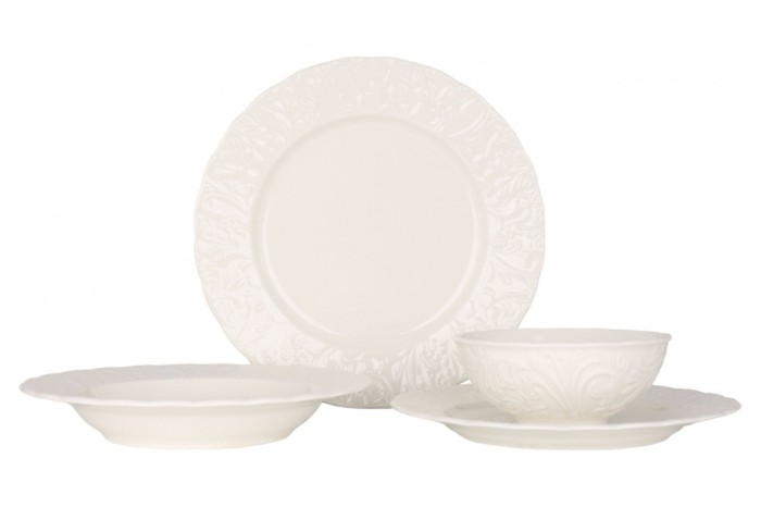 Rinart Set de vesela - Pera - 24 bucăți - 6 persoane - Porţelan