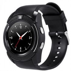 Resigilat Ceas Smartwatch V8 Negru HandsFree Bluetooth 3.0 Micro SIM Android Camera 1.3MP