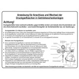 &bdquo;Anweisung&ldquo;, Schild aus Kunststoff