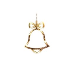 Decoratiune de craciun luminoasa in forma de clopotel 15x18 cm, cu ventuza, alb cald, flippy