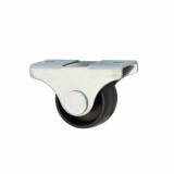 Rotila pentru mobila, unidirectionala, fara blocare, din plastic, neagra, cu placa, diametru 25 mm